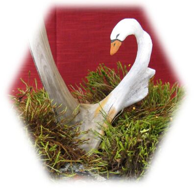 Driftwood animal, white swan.jpg