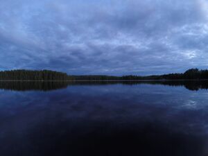 Matala-Sarkanen (14.982.1.040) Ilta saapuu järvelle. ©Korja Kimmo