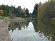 Syksyinen Matarinkosken uimaranta.