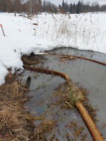 Öljyistä hulevettä.